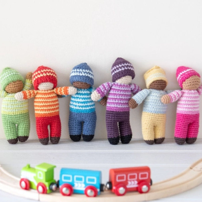 Organic Cotton Waldorf Pixie Doll Rattle