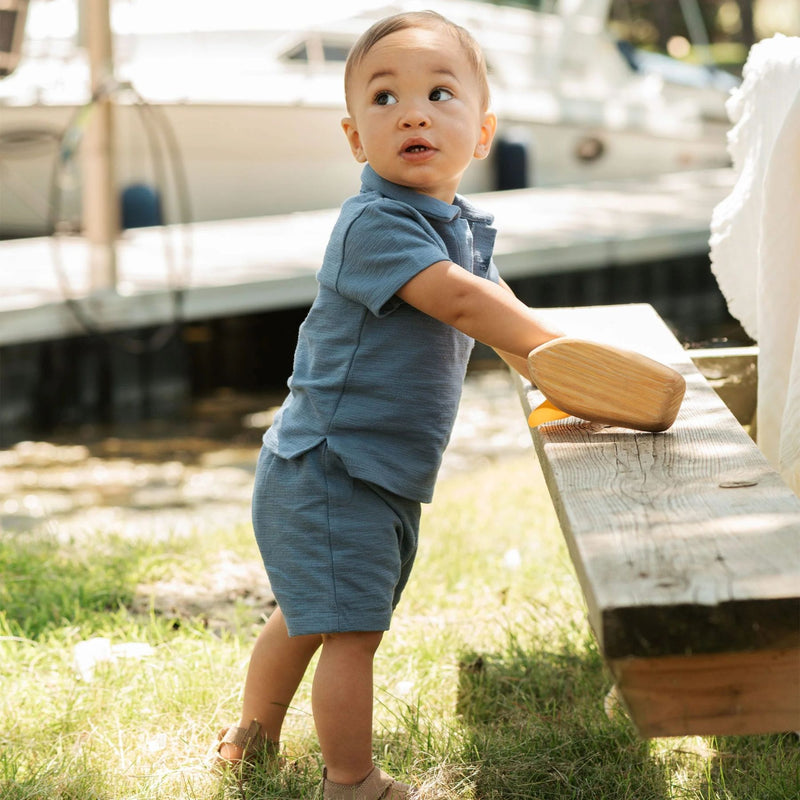 Sailboat Blue Shorts Set