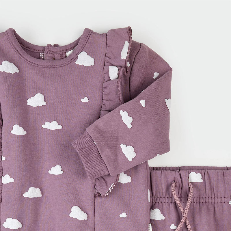 Cloud Print on Elderberry Set