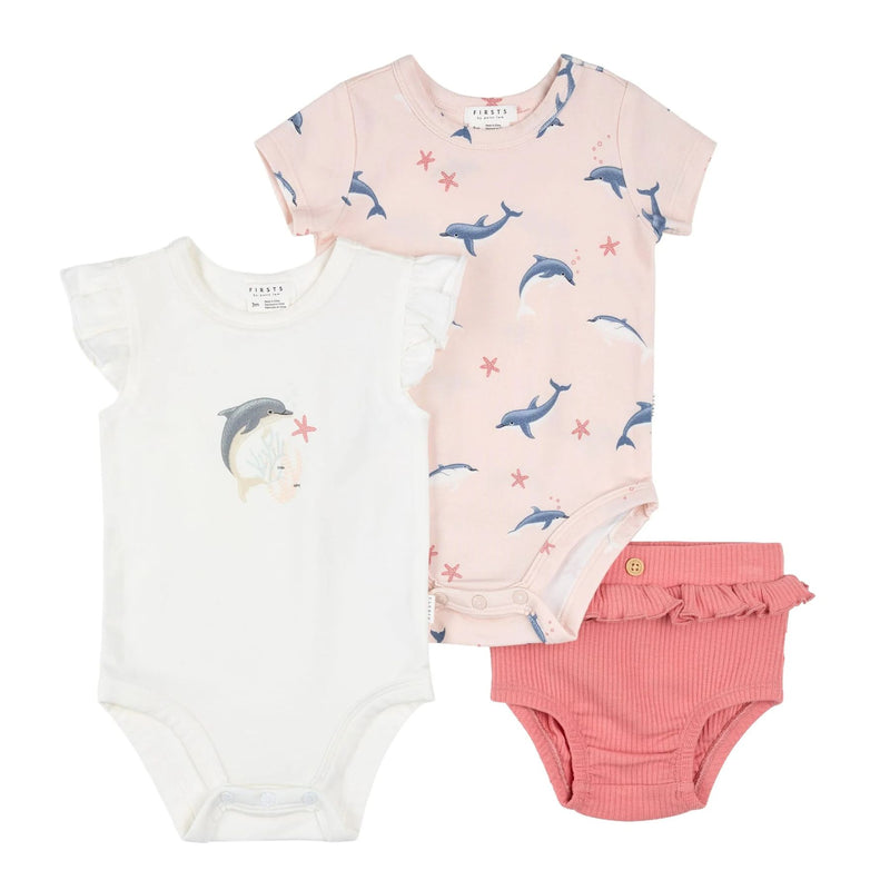 Dolphins 3pc Bodysuit Set