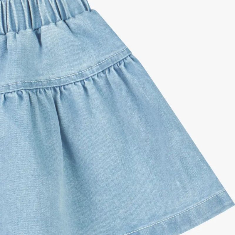 Cotton Denim Skirt - Dusk Blue
