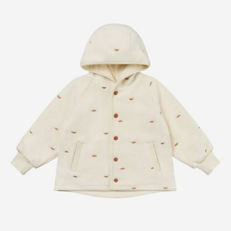 Recycled Fleece Embroidered Jacket - Fluffy Clouds