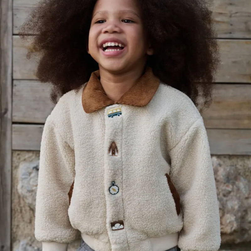 Recycled High Pile Fleece Kids Bomber Jacket - Could