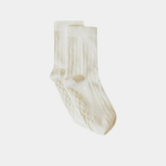 Pure (no Dye) Ribbed Organic Cotton Kids Socks