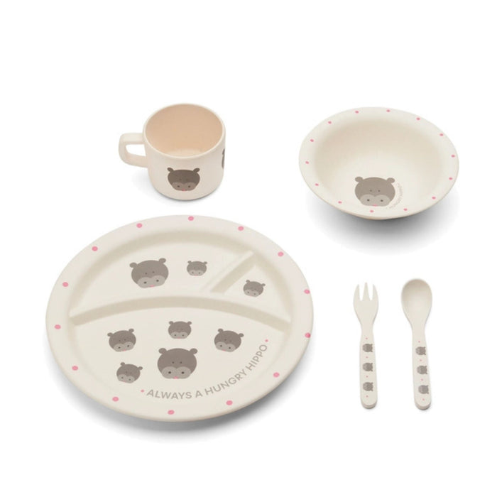 Bamboo Kids' Dinner Set, Hippo