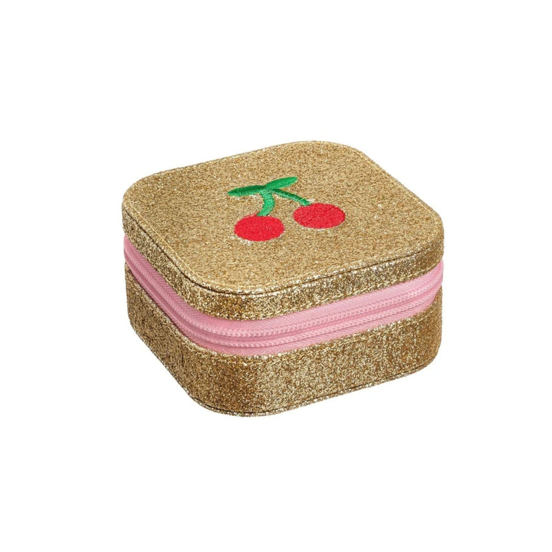 Cherry Dreams Glitter Square Jewellery Box