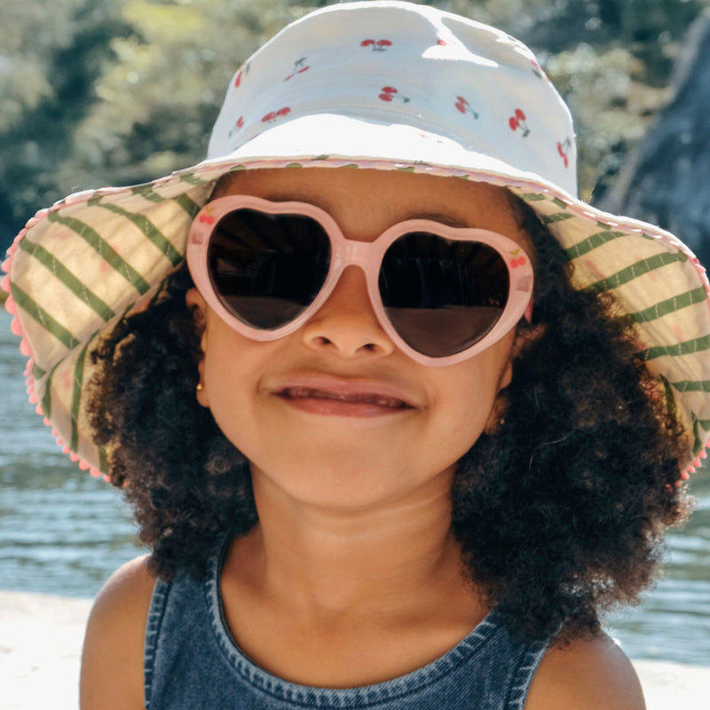 Cherry Kiss Stripy Reversible Sun Hat
