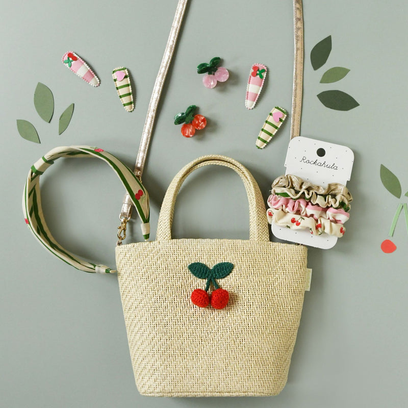 Crochet Cherry Basket Bag