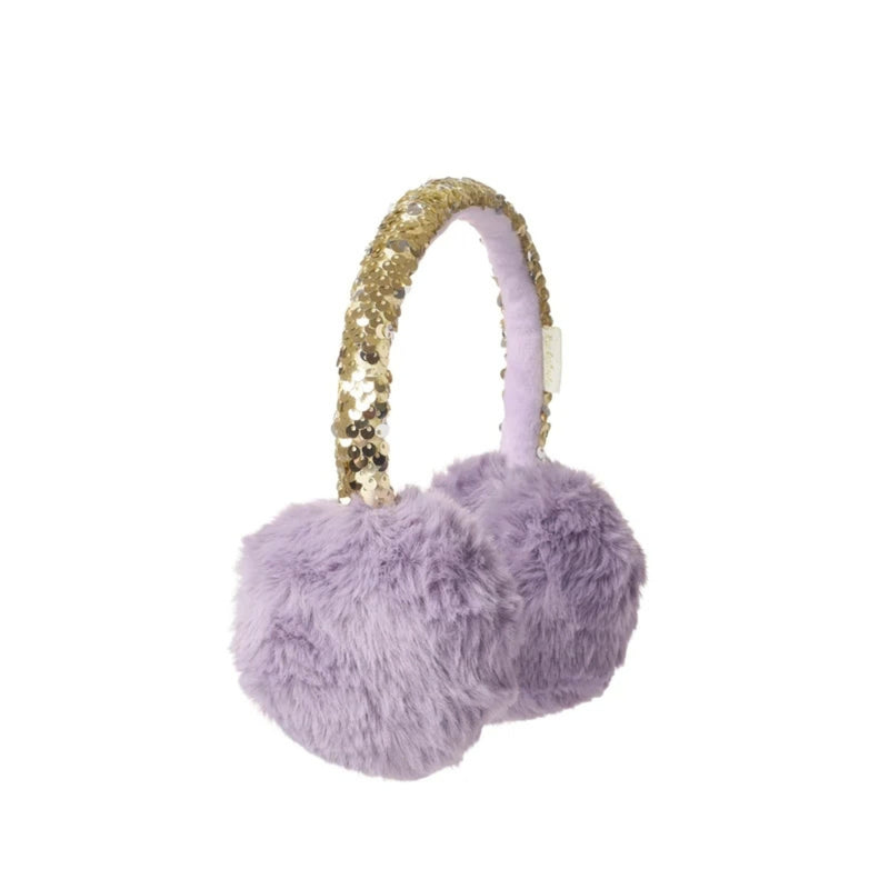 Shimmer Sequin Lilac Earmuffs