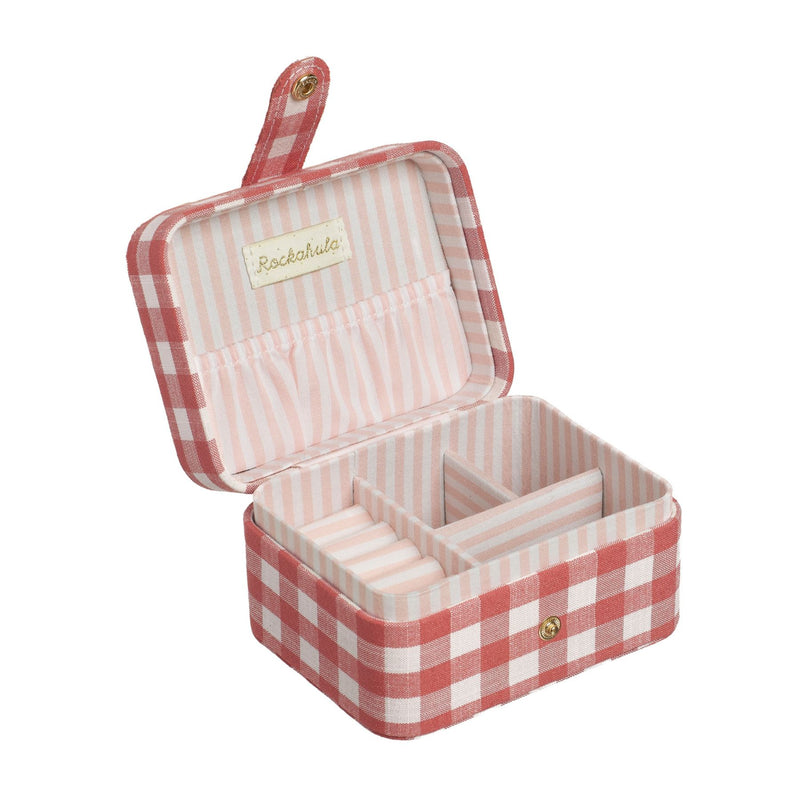 Gingham Bow Jewellery Box