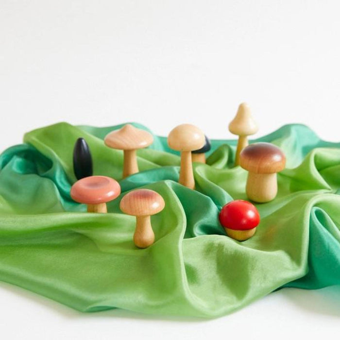 Wooden Mushroom Set