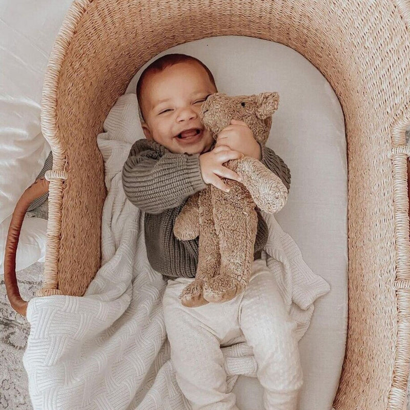 Organic Floppy Animals, Small Bear Beige