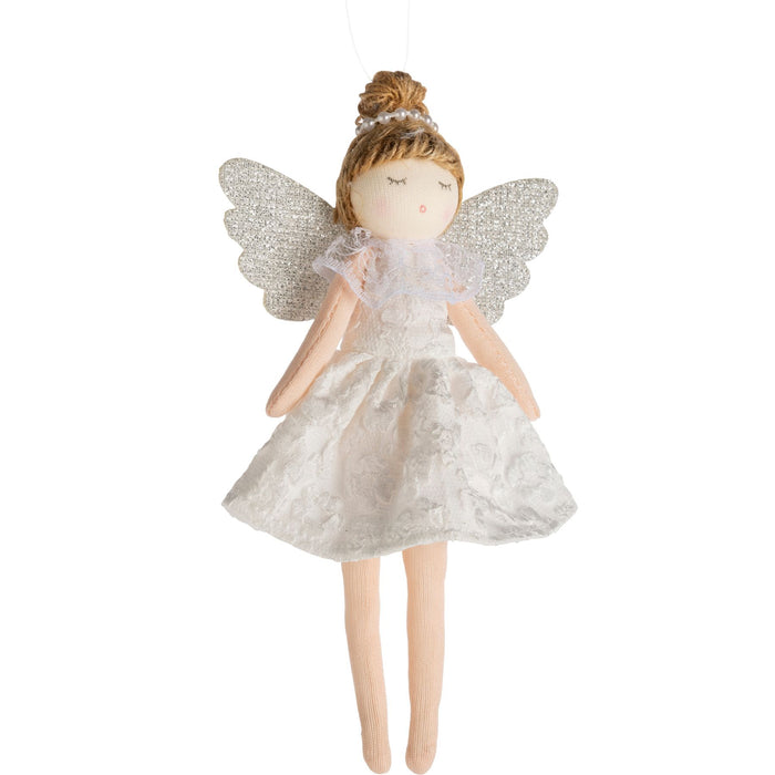 Angel in White Lace Dress Ornament