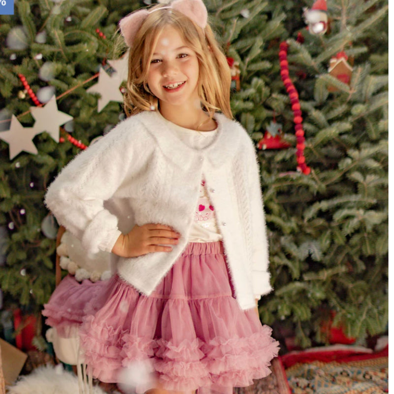 White Fluffy Cardigan