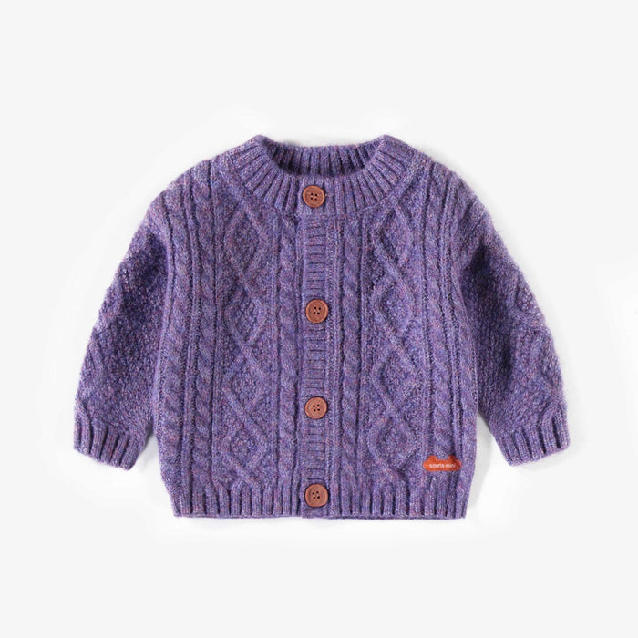 Knitted Cardigan, Purple