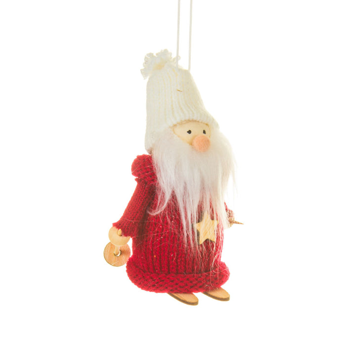 Skiing Santa Ornament