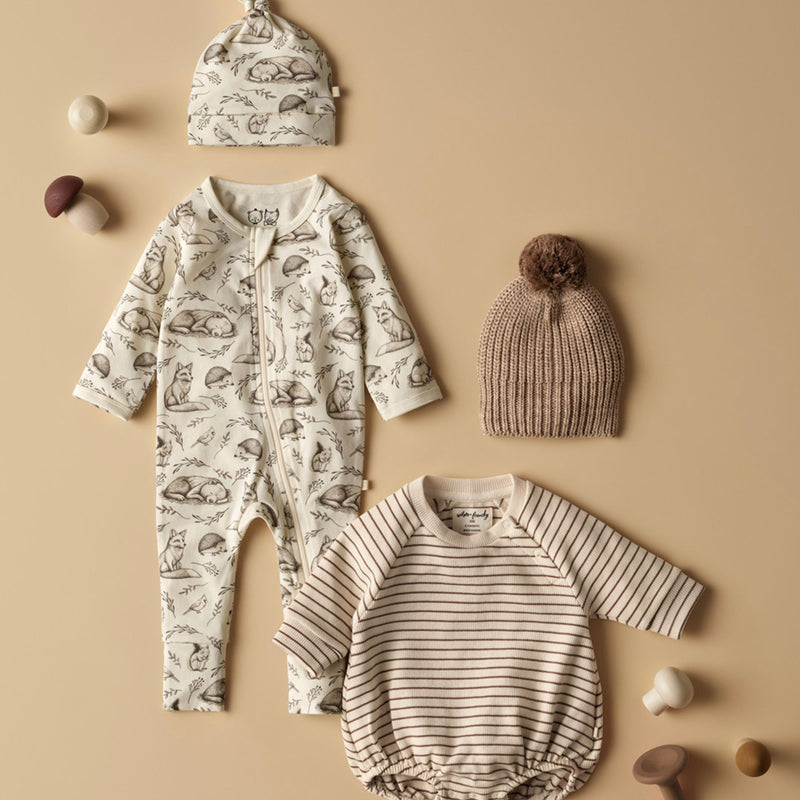 Foxglove Forest Organic Zipsuit