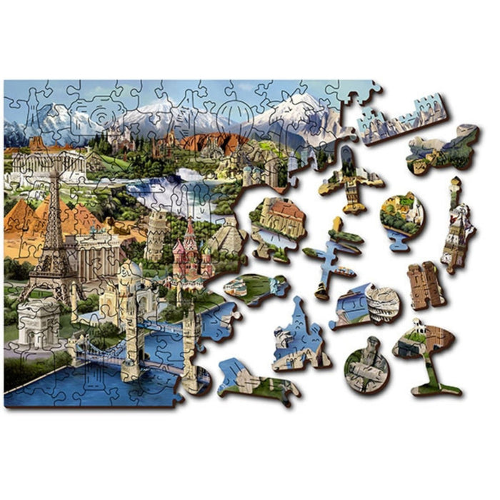 Wooden Jigsaw Puzzle, World Landmarks