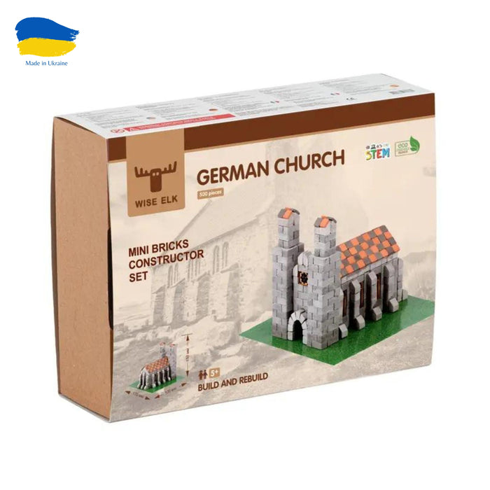 Mini Bricks Constructor Set, German Church-Wise Elk-Simply Green Baby