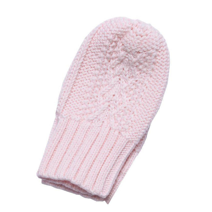 Angel Dear, Cable Mittens - Pale Pink-Simply Green Baby