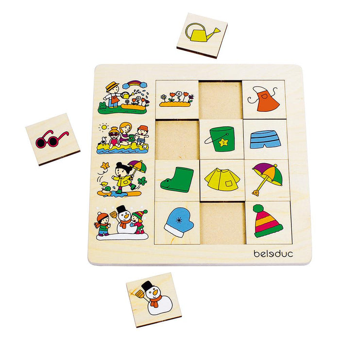 Beleduc Wooden Sorting Game - Season-Simply Green Baby