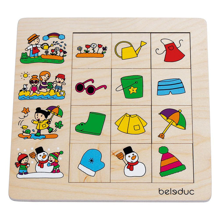 Beleduc Wooden Sorting Game - Season-Simply Green Baby