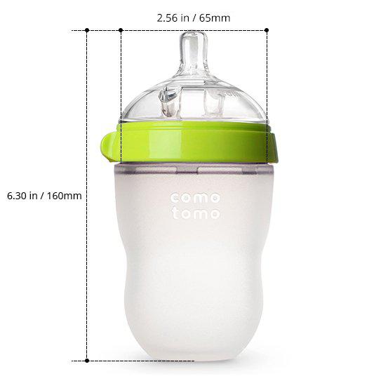 Como Tomo Silicone Baby Bottle-Simply Green Baby