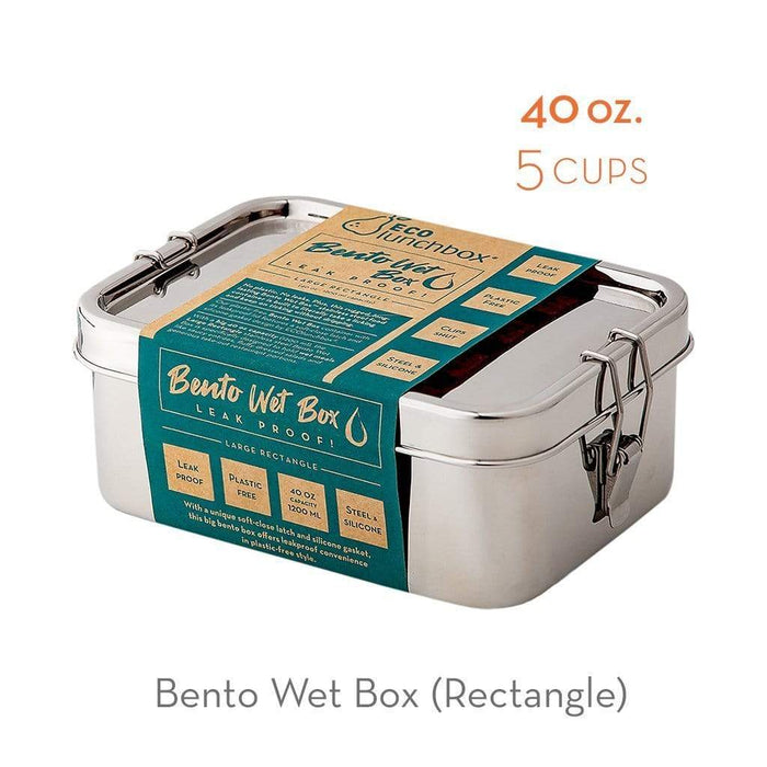 ECOlunchbox Leak Proof Bento Wet Box Large Rectangle-Simply Green Baby