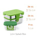 ECOlunchbox Leak Proof Blue Water Bento Splash Box 3-In-1-Simply Green Baby