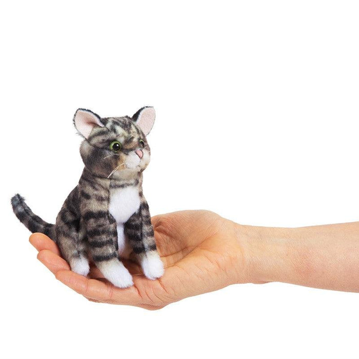 Folkmanis Finger Puppet - Tabby Cat-Simply Green Baby