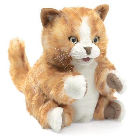 Folkmanis Puppet - Orange Tabby Kitten-Simply Green Baby