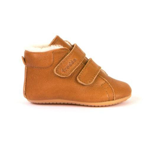 Froddo Fur Lined Pre-Walkers Double Strap - Cognac-Simply Green Baby