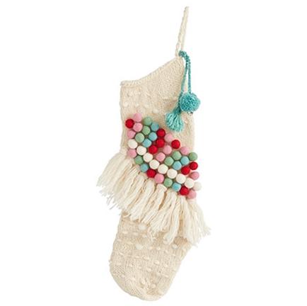 Hand Knit Bon Bon Stocking-Simply Green Baby