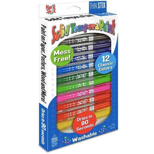 Kwik Stix Thin Stix Solid Tempera Paint - 12 Classic Colours-Simply Green Baby