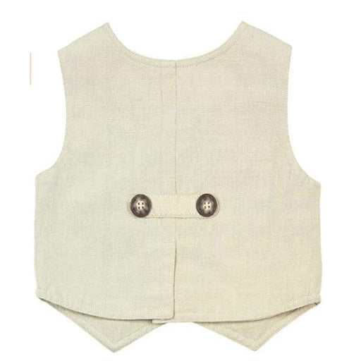 Linen Waistcoat-Simply Green Baby