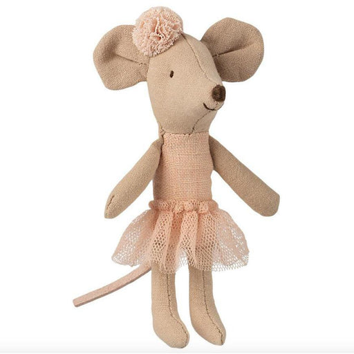 Maileg Little Sister Ballerina Mouse with Pompom-Simply Green Baby