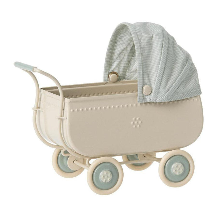 Maileg Micro Pram-Simply Green Baby