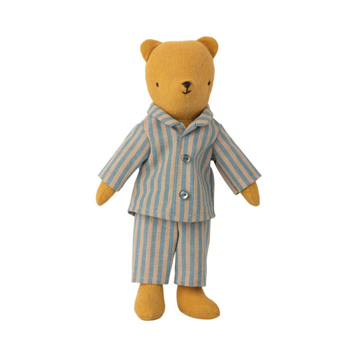 Maileg Pajamas for Teddy Junior, Blue-Simply Green Baby