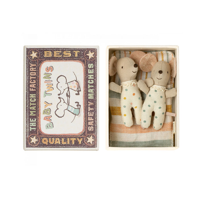 Baby Twin Mice in Matchbox