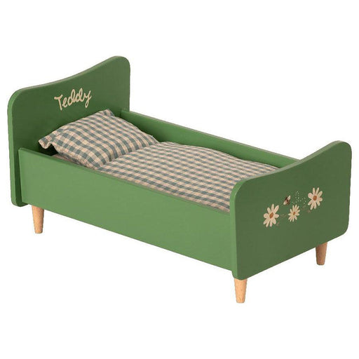 Maileg Wooden Bed - Teddy Dad, Dusty Green-Simply Green Baby