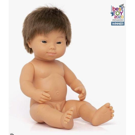 Miniland Baby Doll Caucasian Boy with Down Syndrome-Simply Green Baby