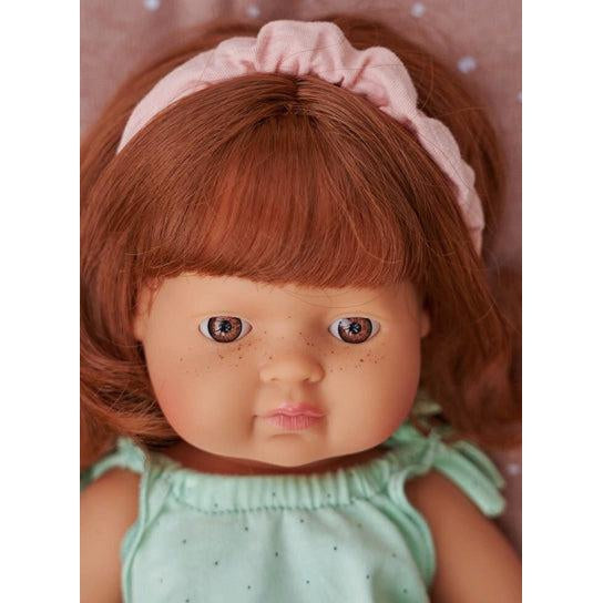 Miniland Baby Doll Redhead Girl-Simply Green Baby