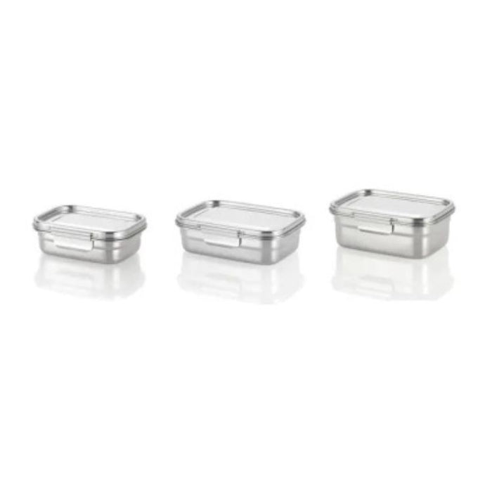 Minimal Stainless Steel Lunch Box-Simply Green Baby