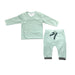 Noppies Long Sleeve Playset, Grey Mint - Stars-Simply Green Baby