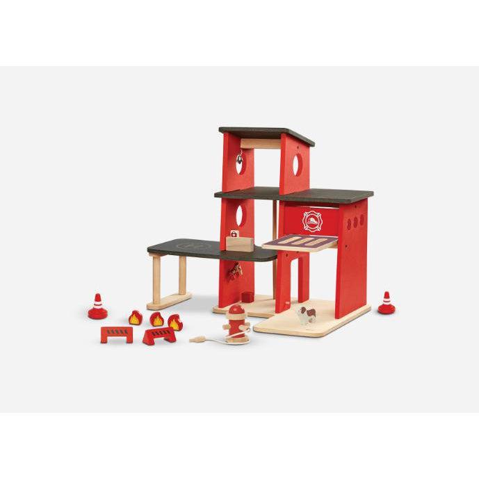 Plan Toys Fire Station-Simply Green Baby