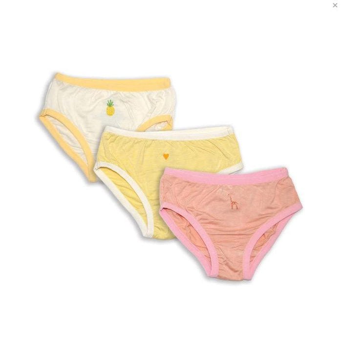 Silkberry Baby Bamboo Girls Bikini Underwear - Feather-Dusty-Rose (3 pack)-Simply Green Baby