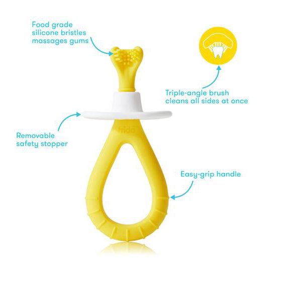 SmileFrida Toothbrush for Babies-Simply Green Baby