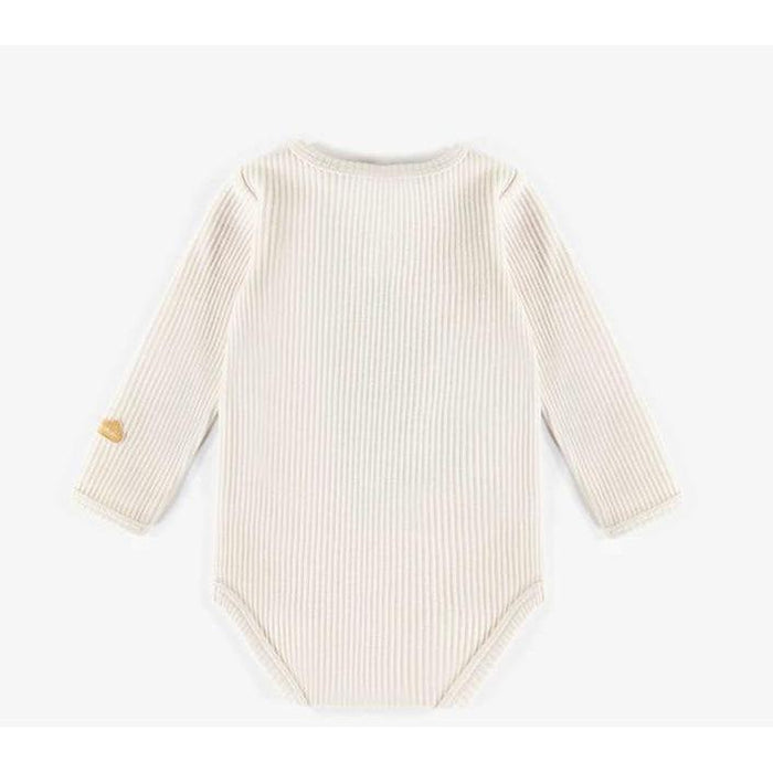 Souris Mini Organic Cotton Henley Collar Bodysuit + Leggings, Cream-Simply Green Baby