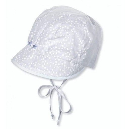 Sterntaler Summer Hat - Peaked Bonnet White-Simply Green Baby