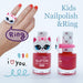 Suyon Peel Off Kids Nail Polish - Llama, Bright Red-Simply Green Baby